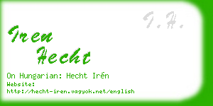 iren hecht business card